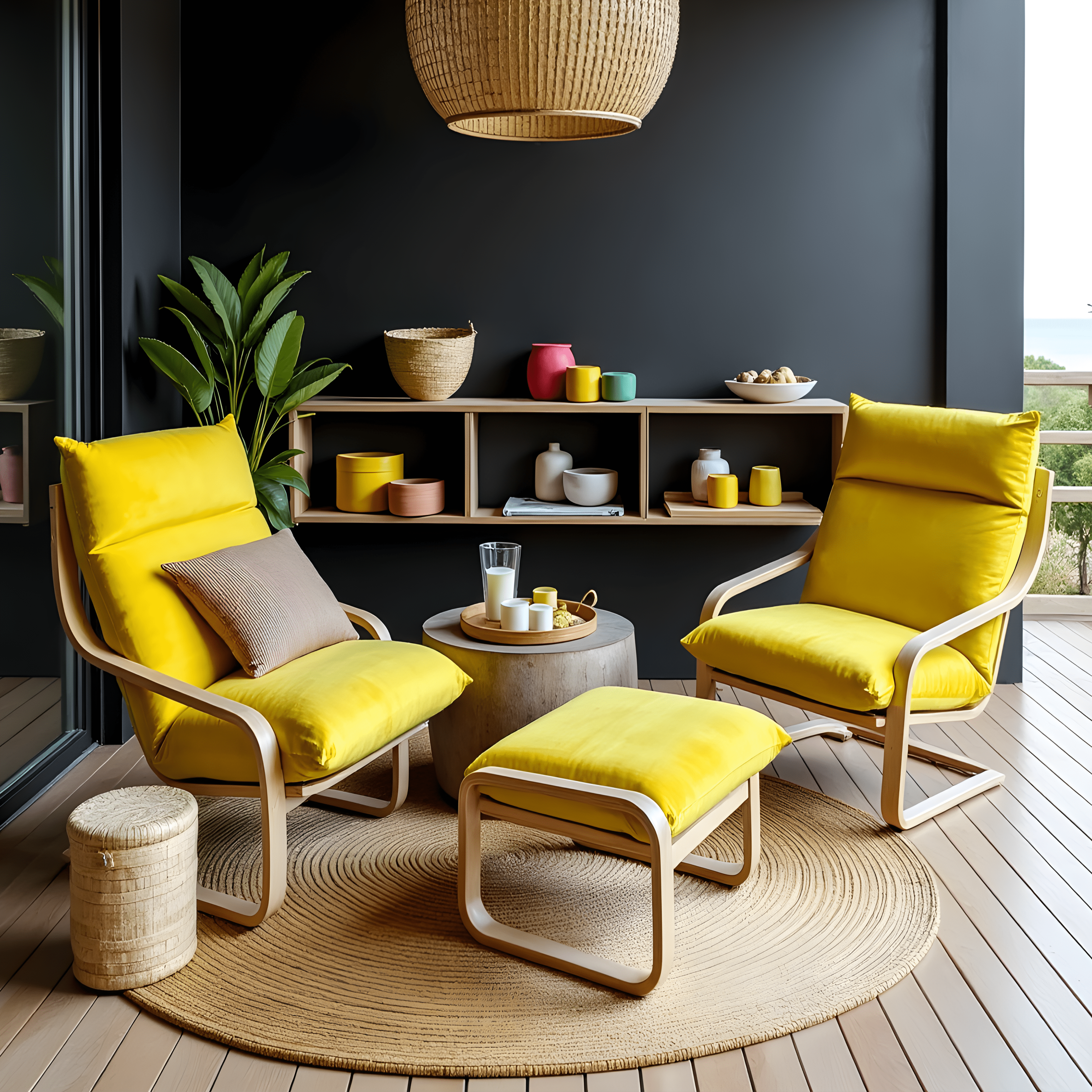 Rockin Cushions IKEA Adult Poang Velvet Gold Chair and Ottoman Covers, Compatible with IKEA Poang